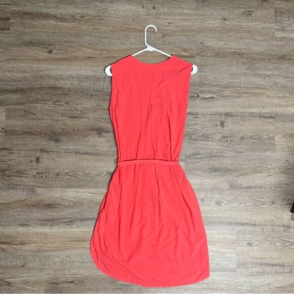 GAP Vibrant Coral Midi Dress with pockets - Picture 8 of 11